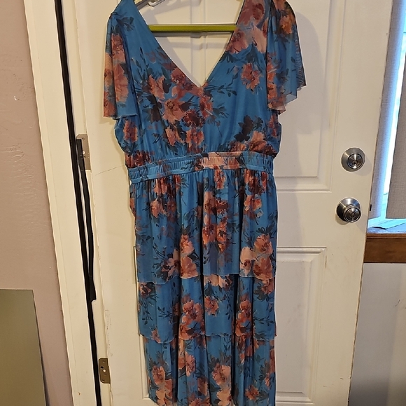 Maurices Floral Blue Dress - Picture 2 of 4